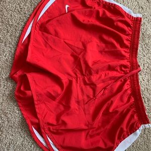 Women’s red Nike dry fit shorts. Size XL
